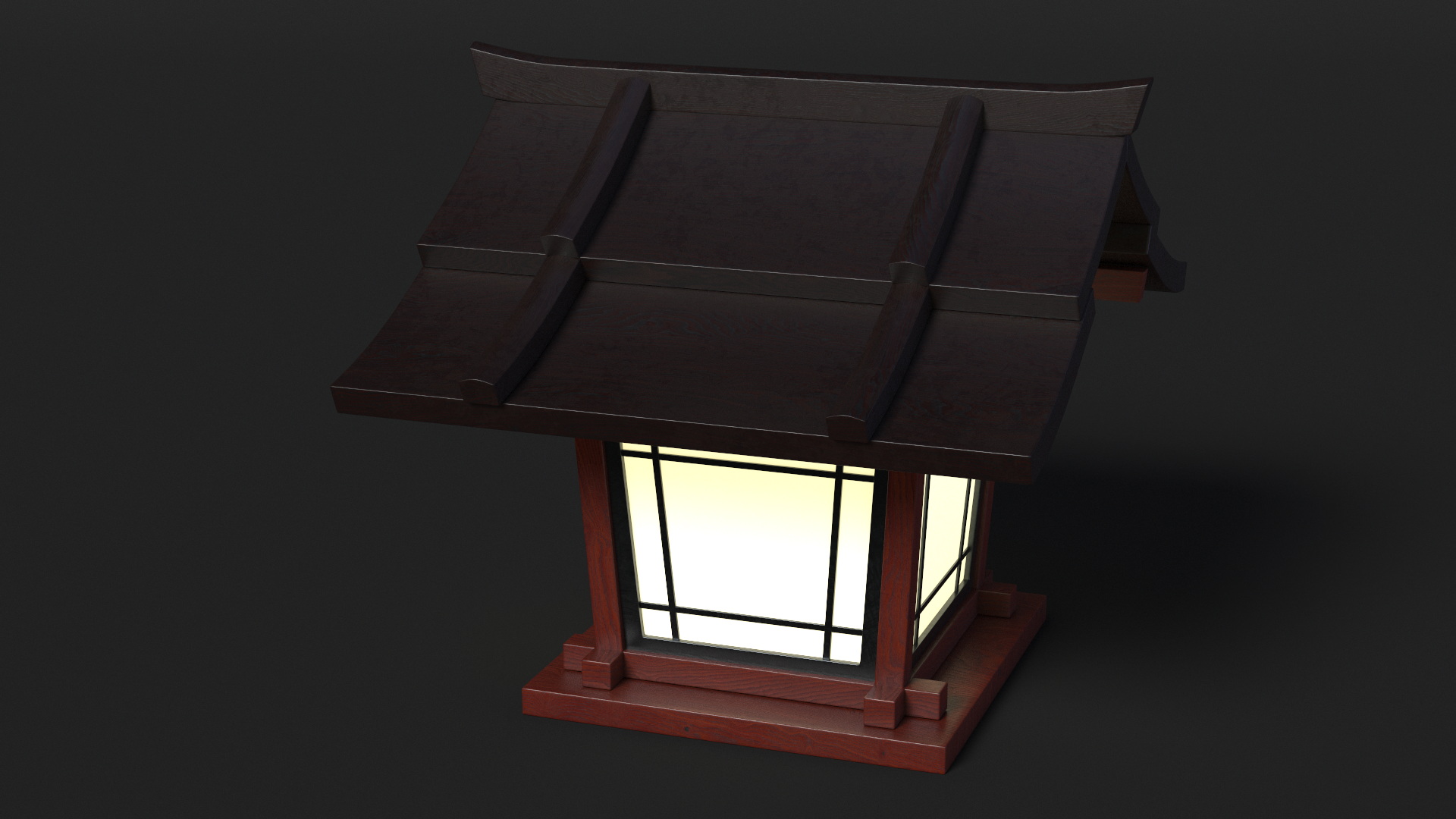 3D Small Japanese Street Lamp