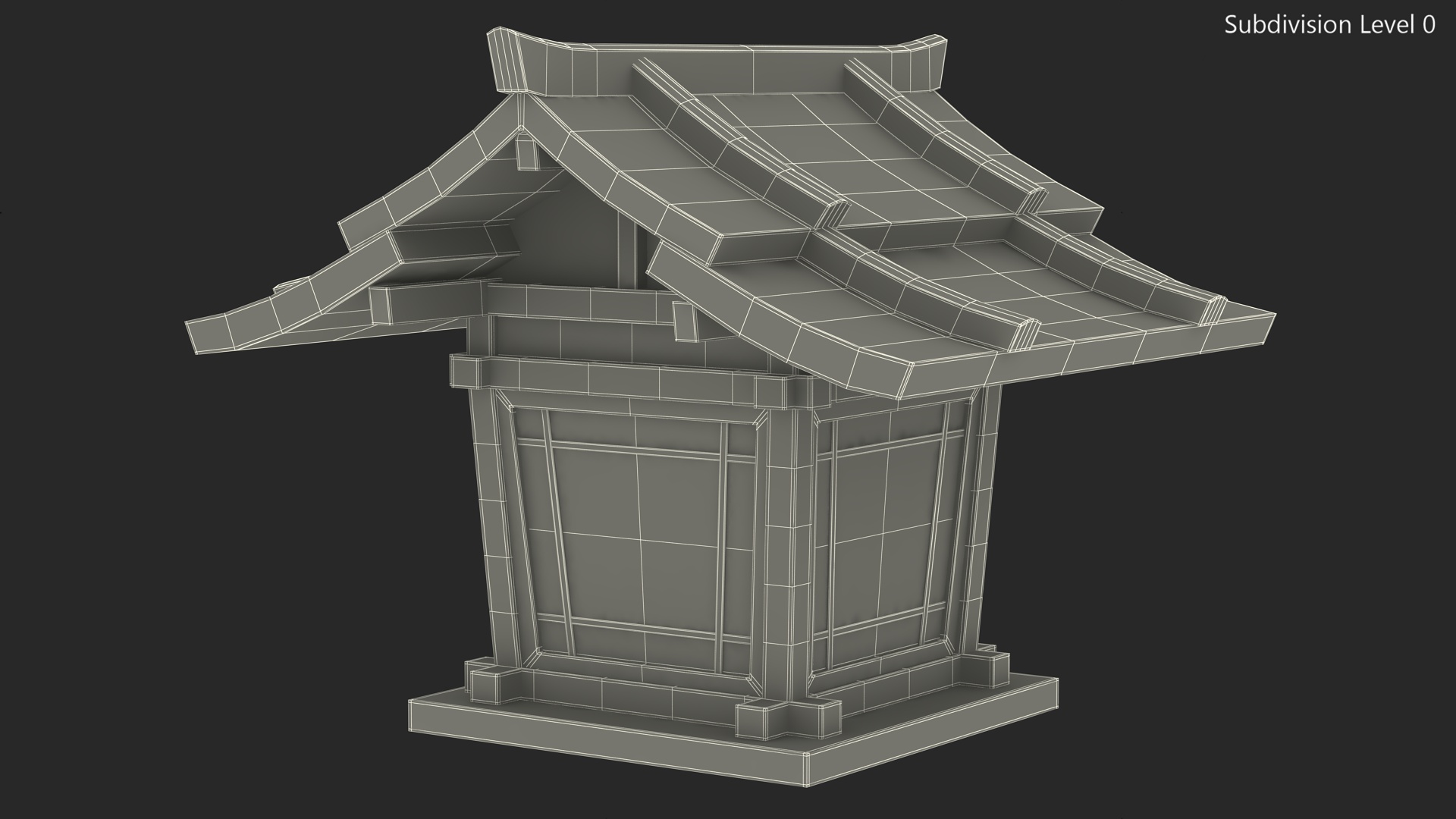 3D Small Japanese Street Lamp