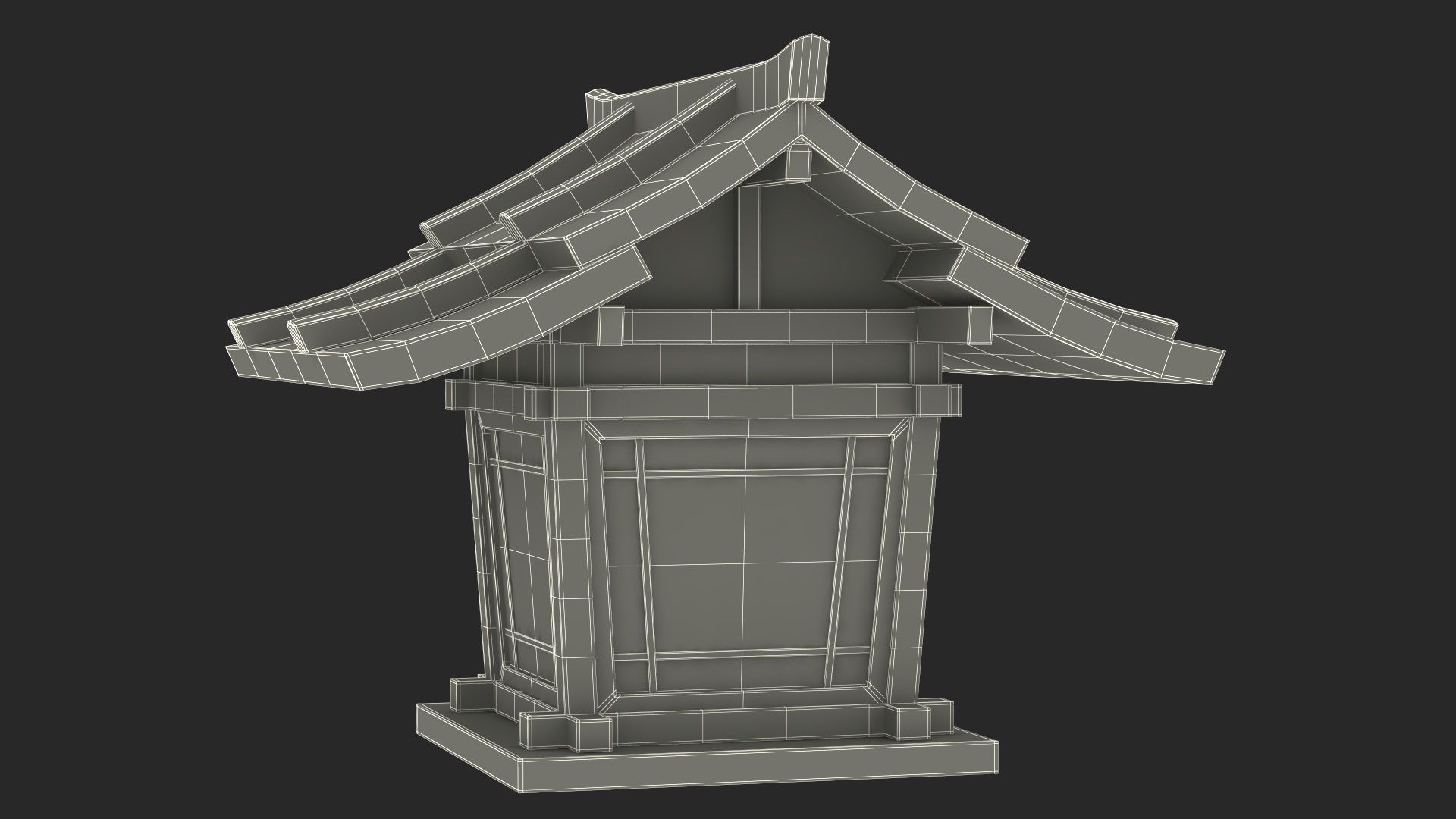 3D Small Japanese Street Lamp