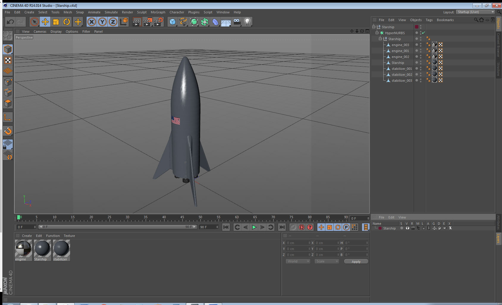 3D model Starship