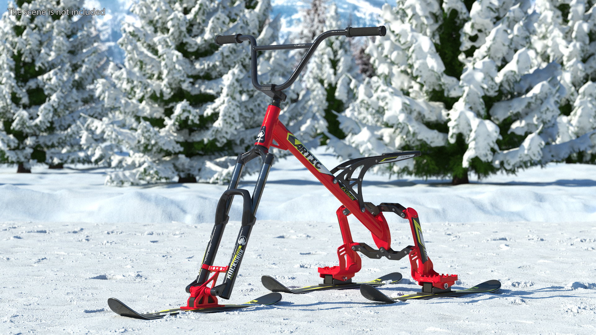 Snow Bike Artic Rigged 3D