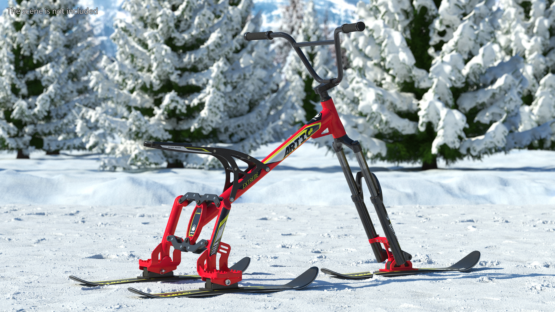 Snow Bike Artic Rigged 3D