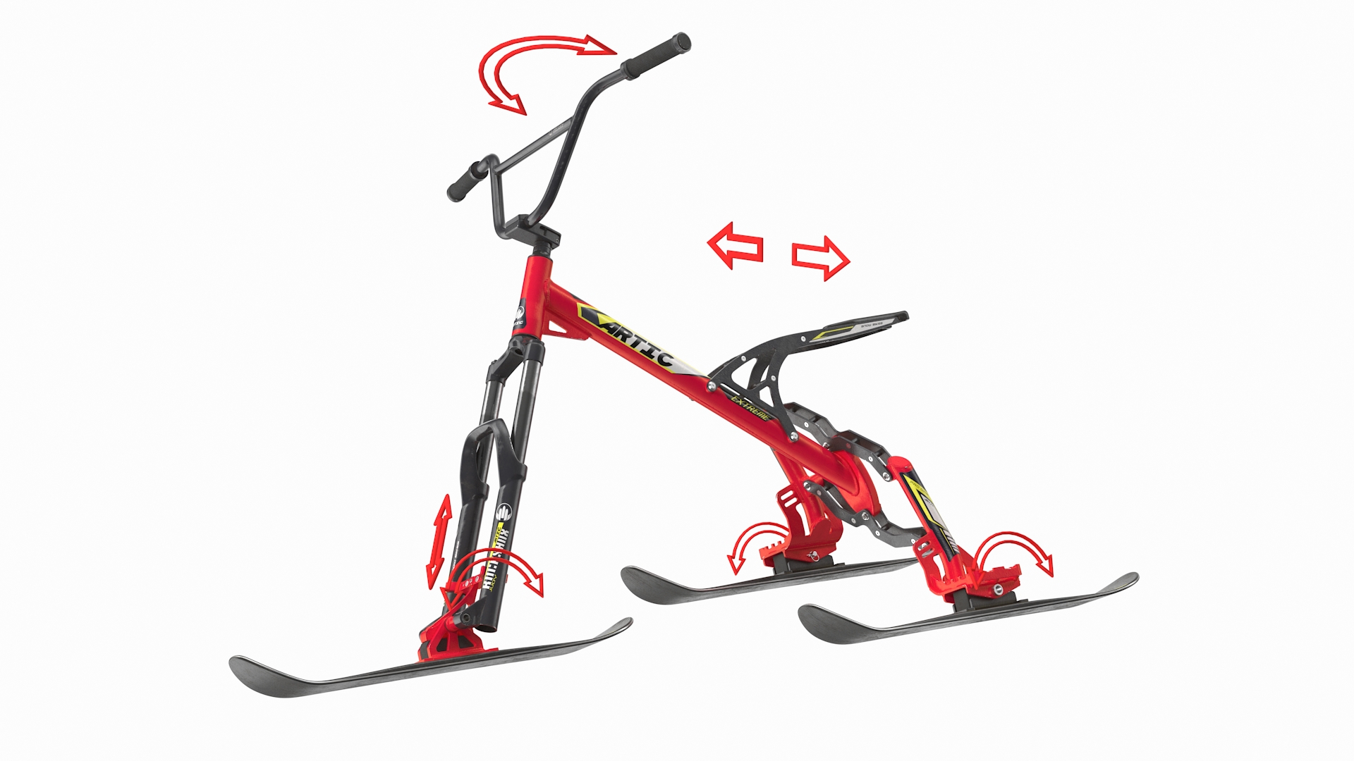 Snow Bike Artic Rigged 3D