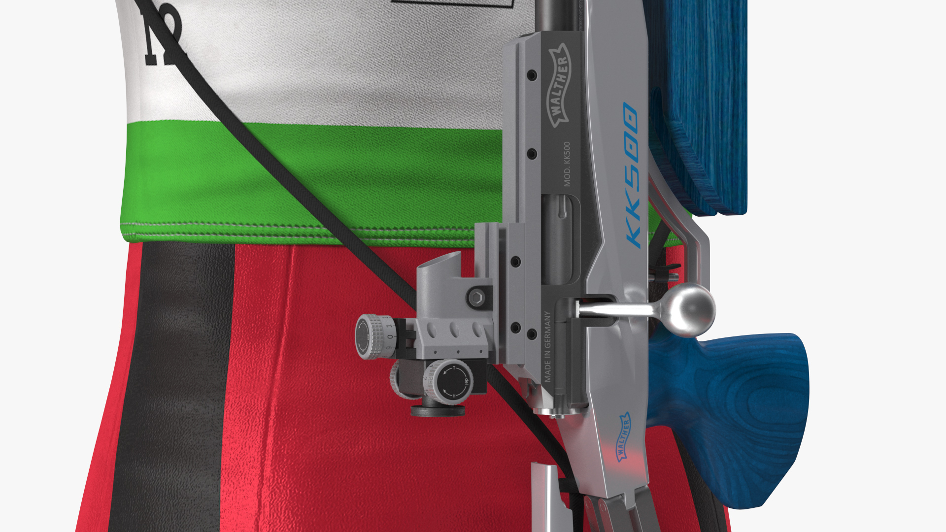 3D Biathlete Fully Equipped Rigged