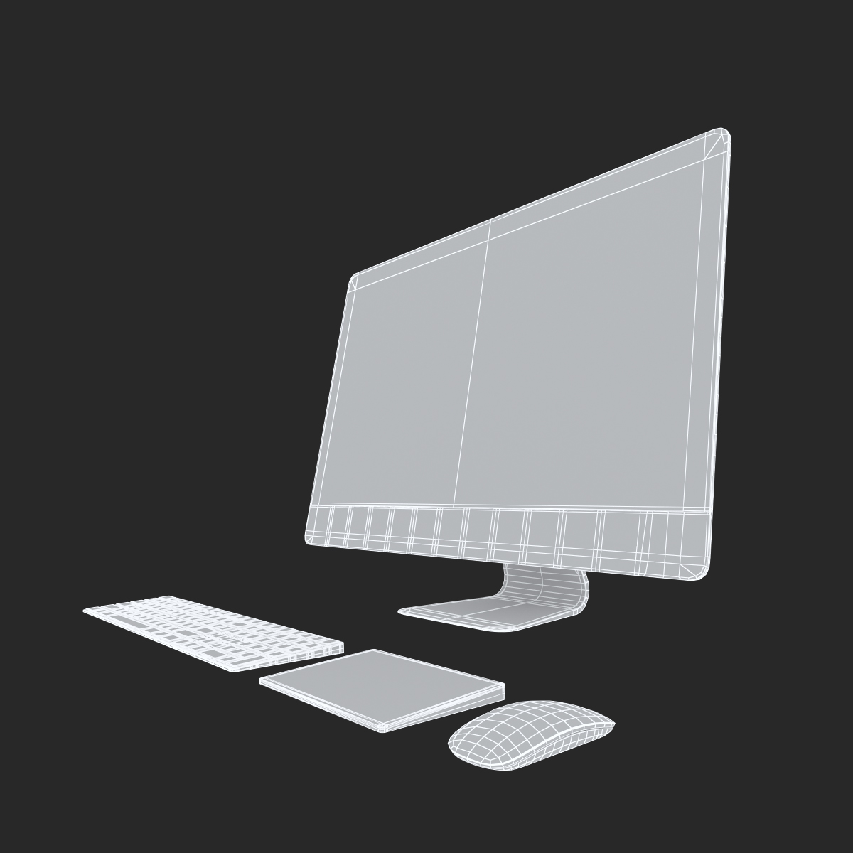 3D model Apple 27 iMac 2018 Silver
