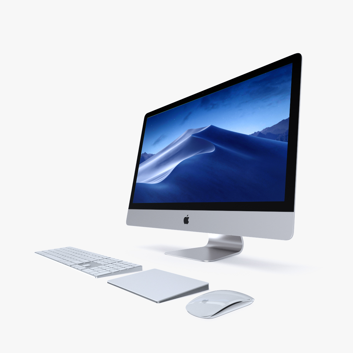 3D model Apple 27 iMac 2018 Silver