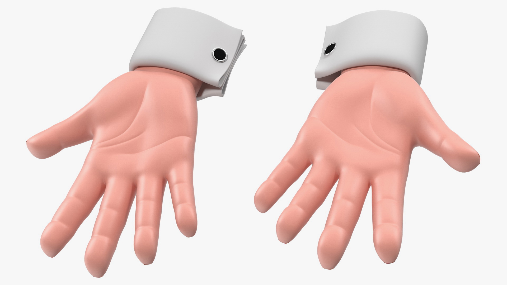 Cartoon Man Hands Rigged 3D model