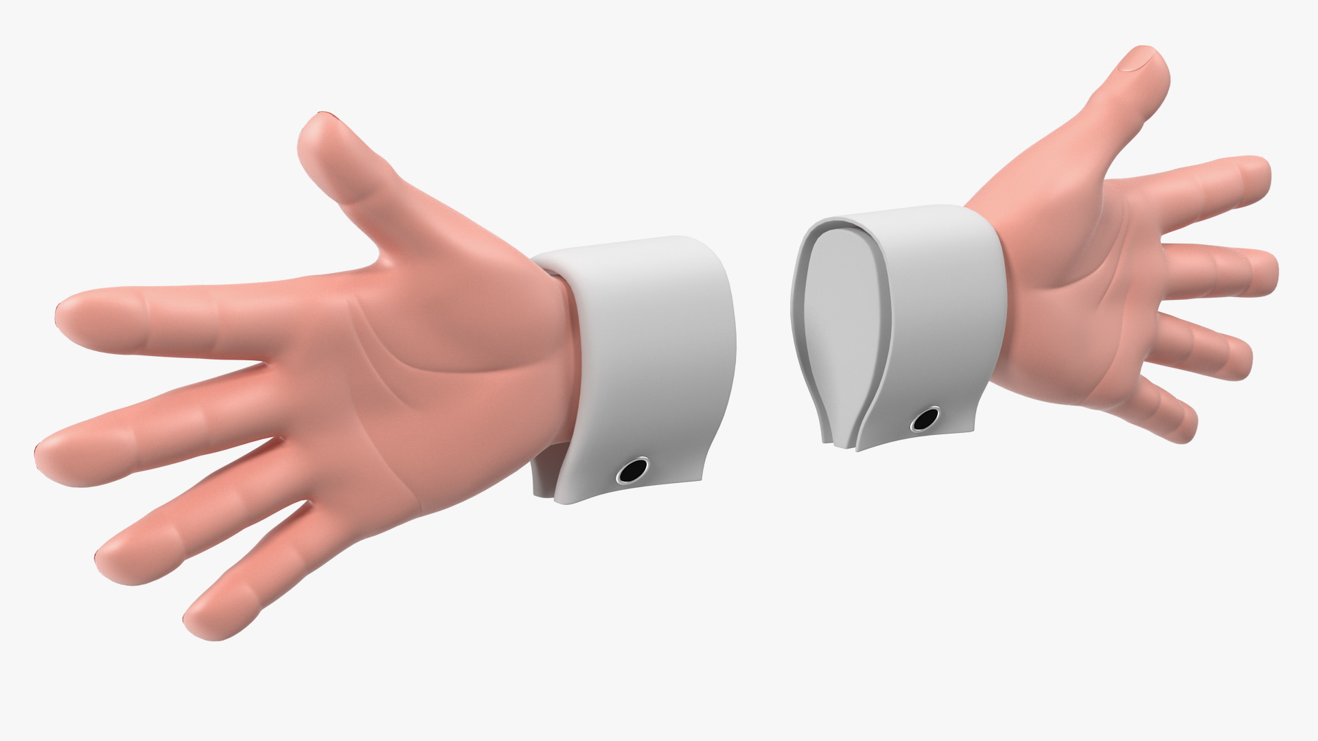 Cartoon Man Hands Rigged 3D model