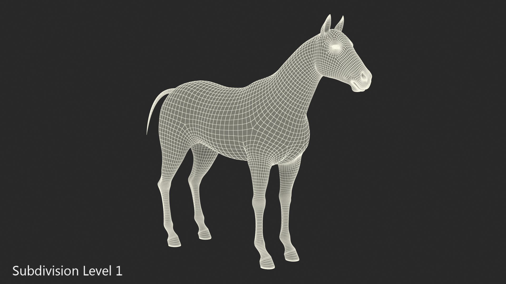 3D Horse Black