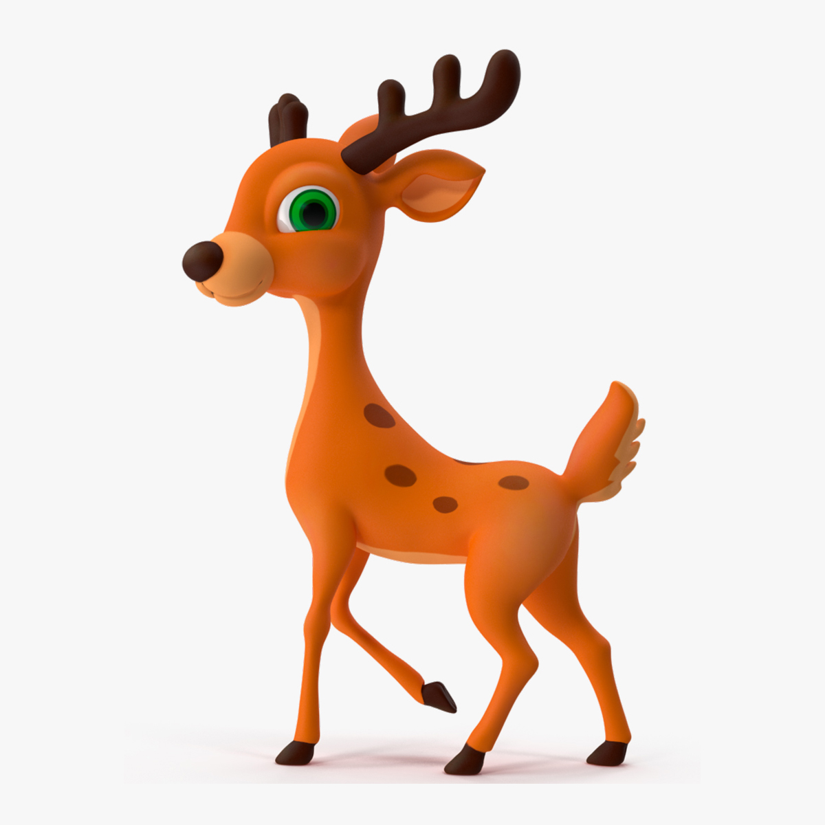 Cartoon Reindeer Rigged for Maya 3D