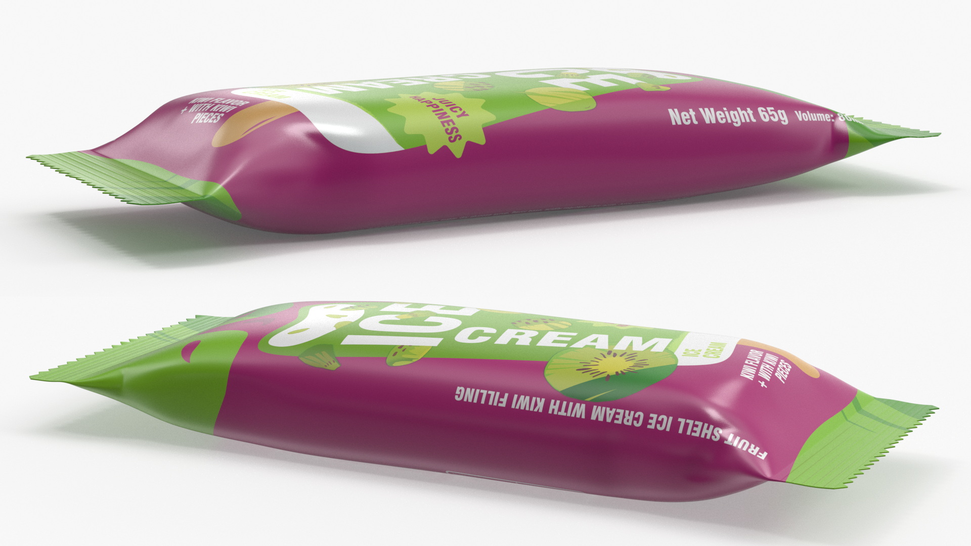 Kiwi Ice Cream Packaging 3D model