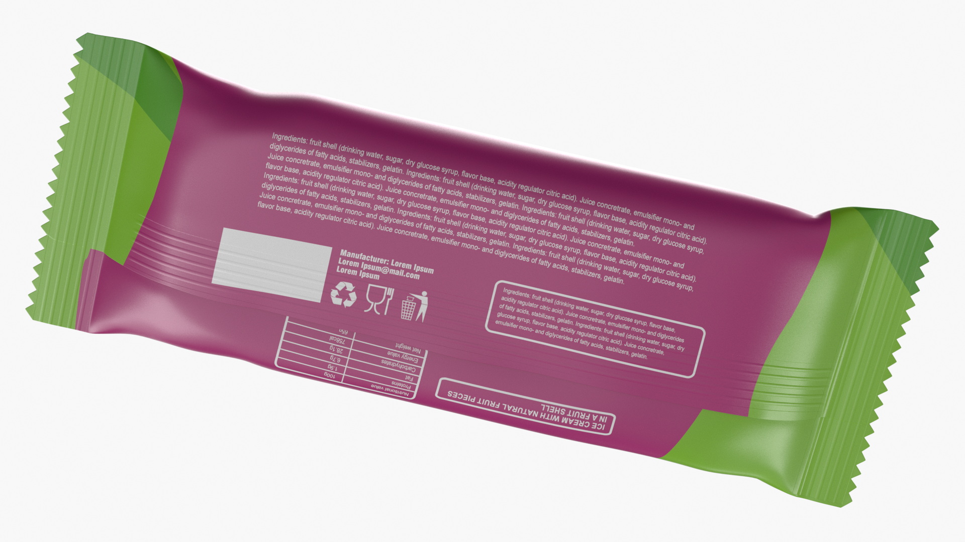 Kiwi Ice Cream Packaging 3D model