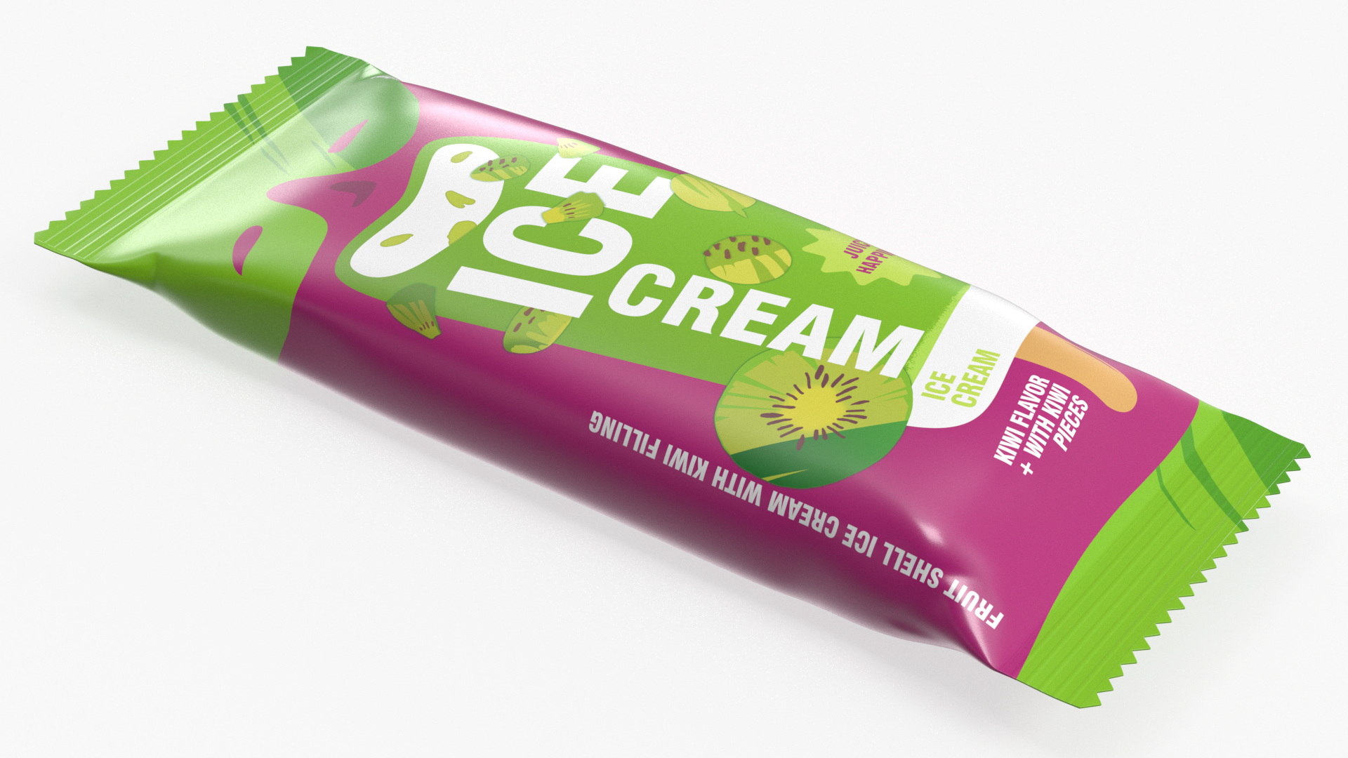 Kiwi Ice Cream Packaging 3D model