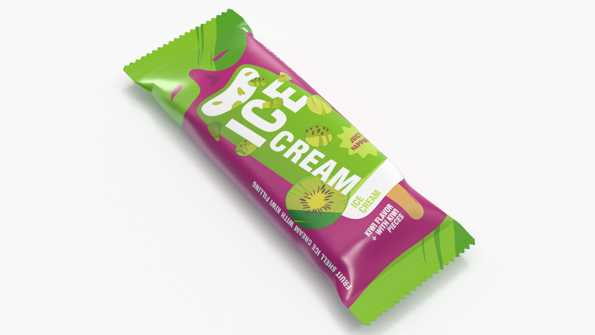 Kiwi Ice Cream Packaging 3D model