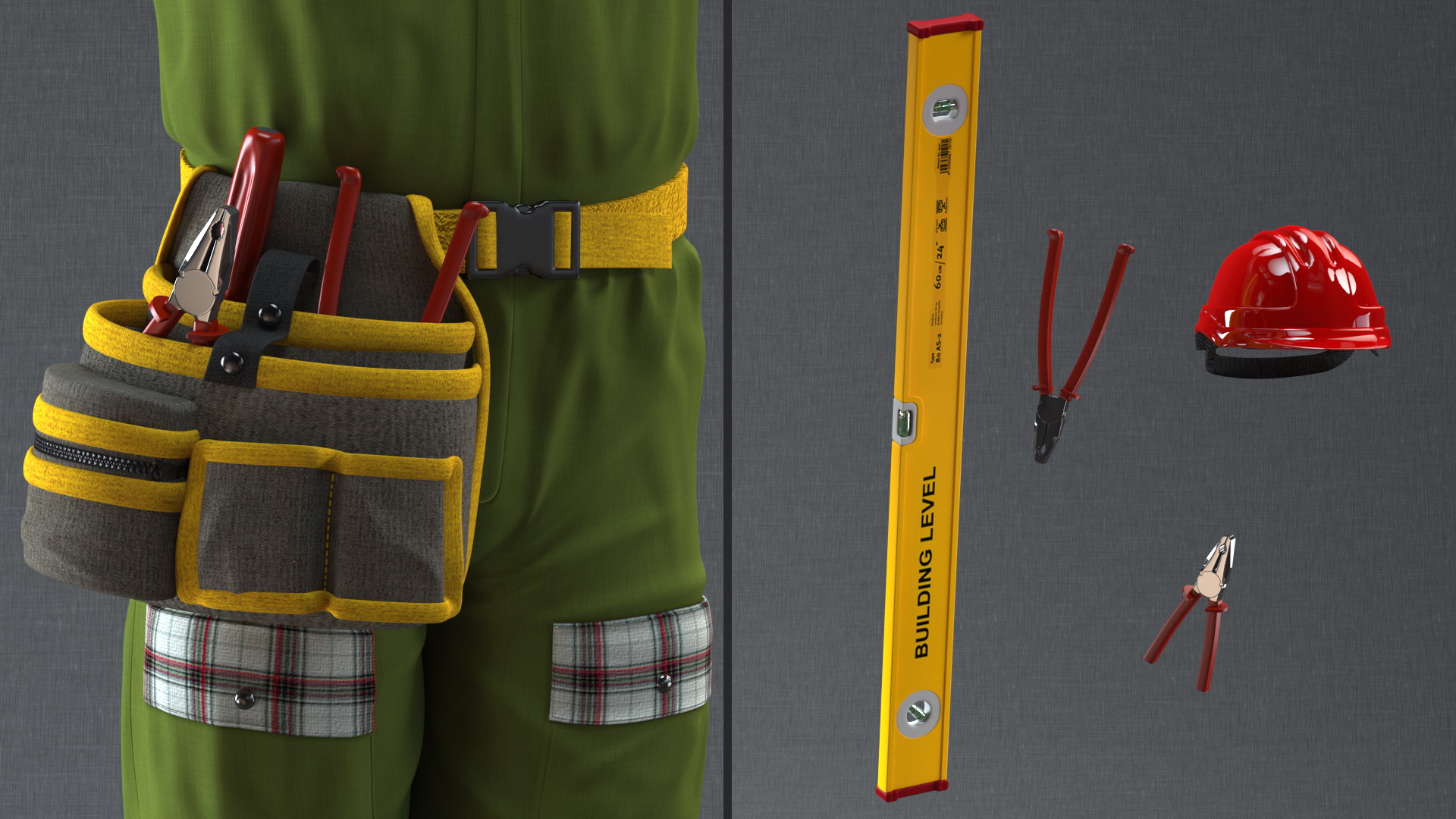 3D Dark Skinned Black Builder T Pose model