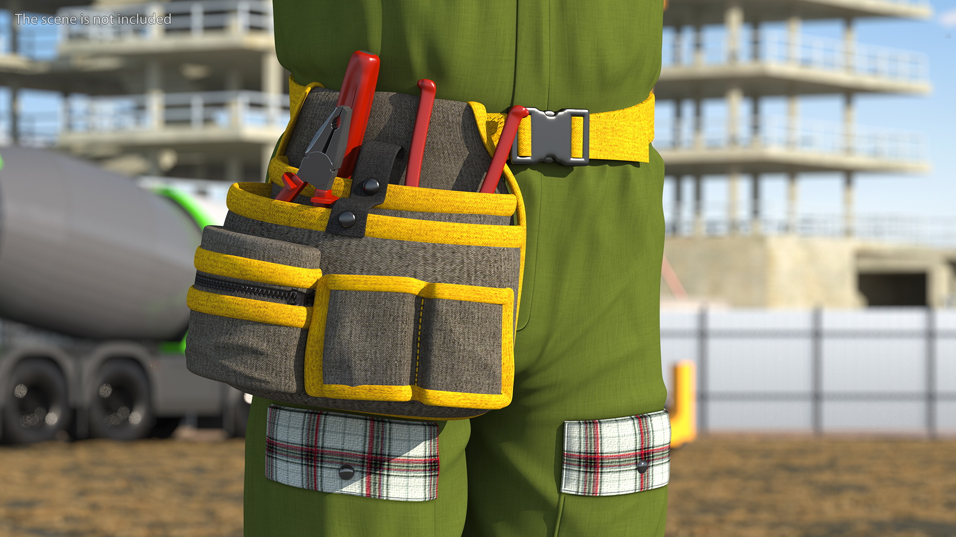 3D Dark Skinned Black Builder T Pose model