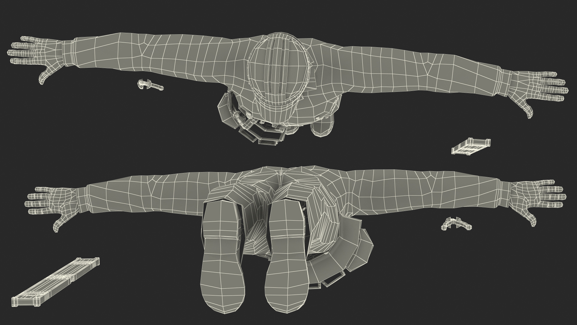 3D Dark Skinned Black Builder T Pose model