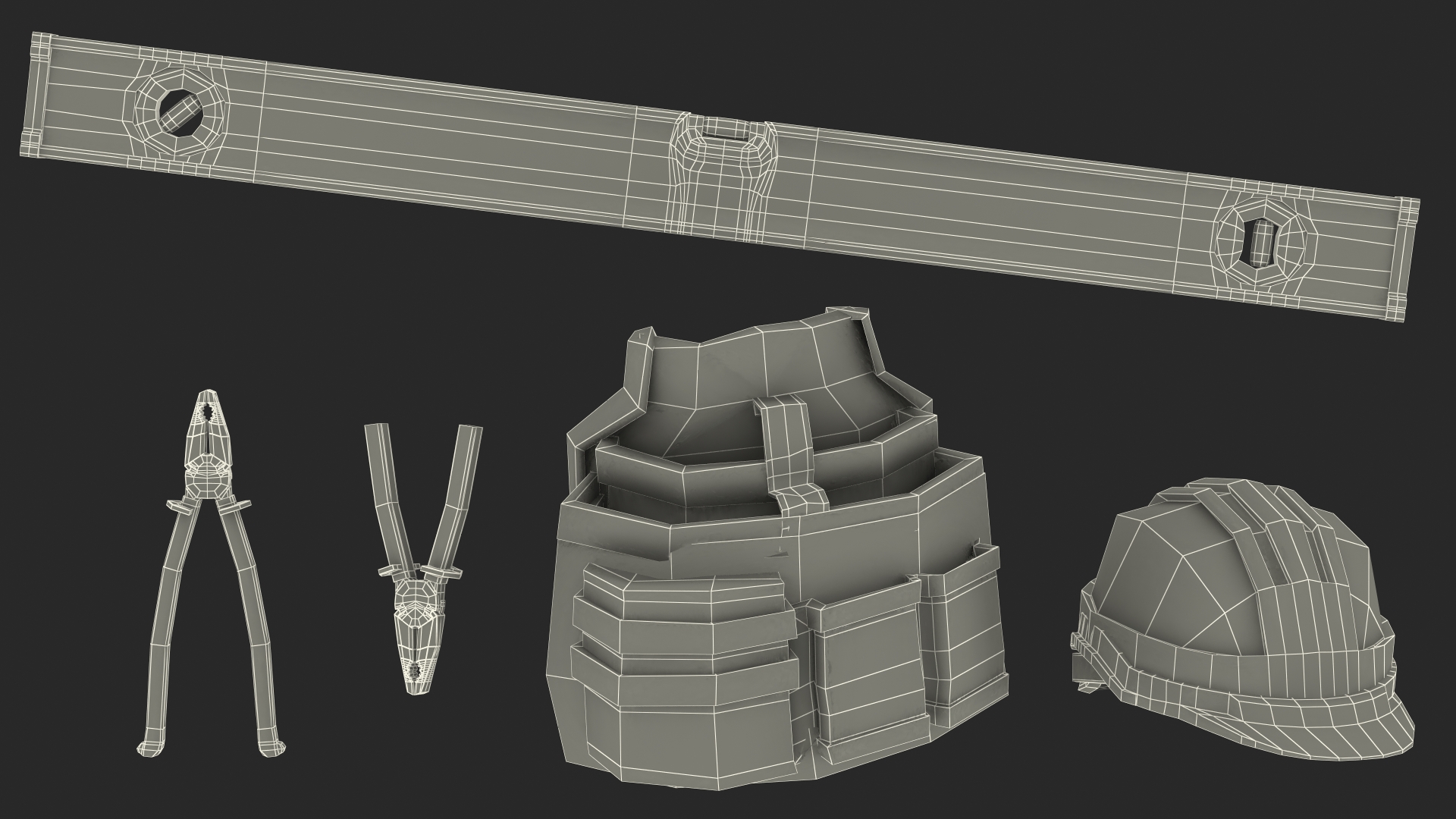 3D Dark Skinned Black Builder T Pose model