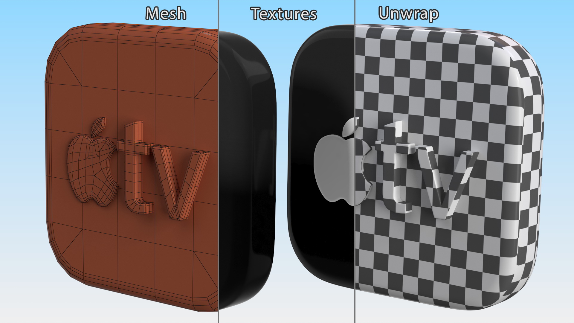iPhone iOS Apple TV Icon 3D model