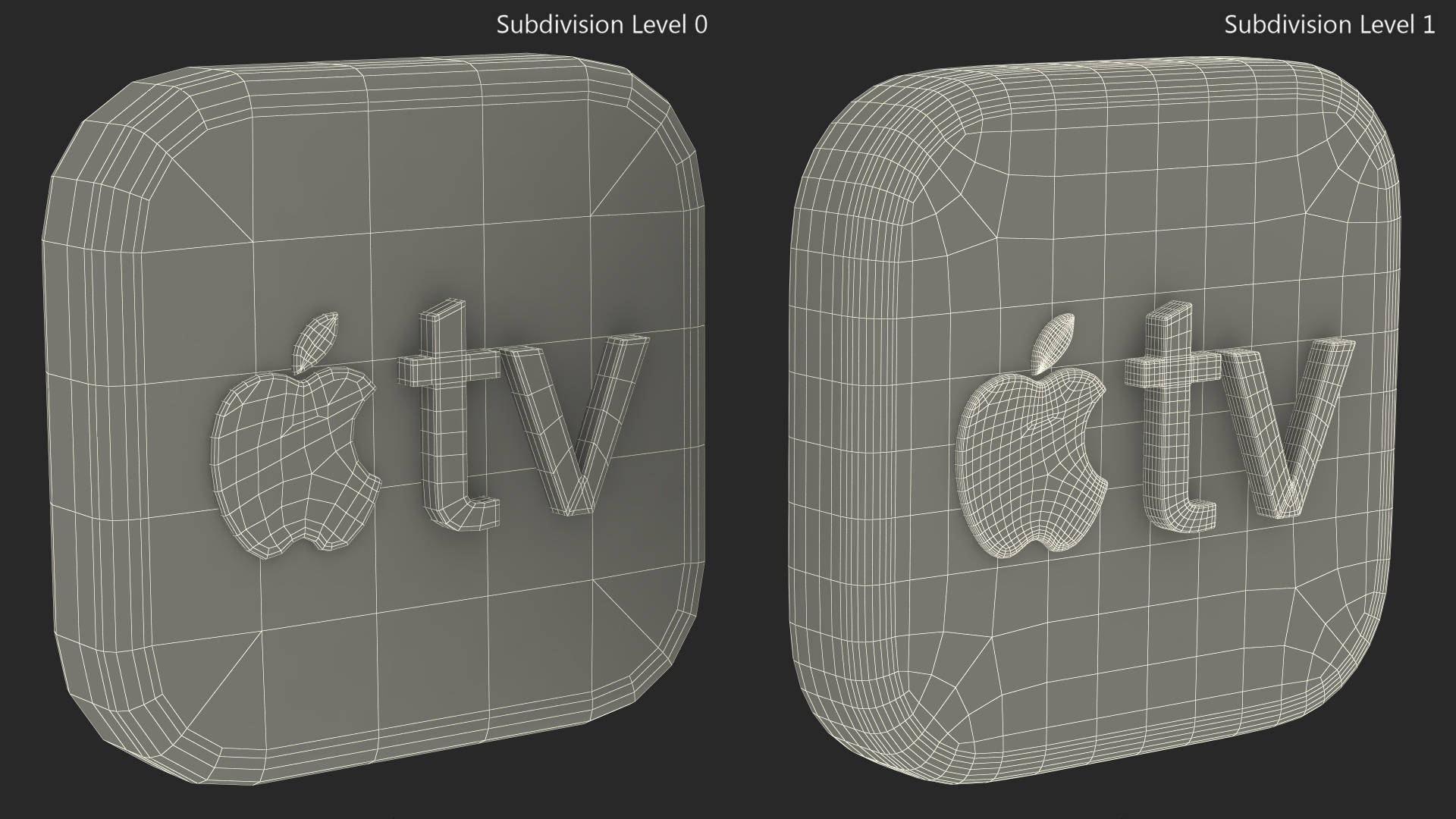 iPhone iOS Apple TV Icon 3D model