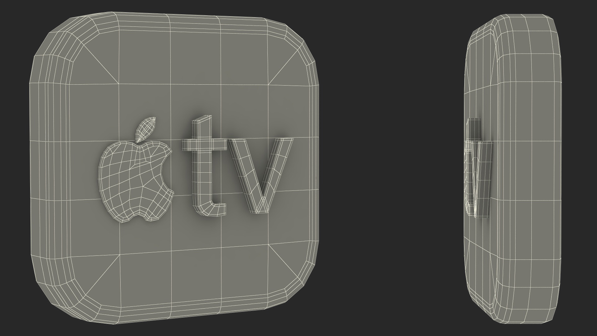 iPhone iOS Apple TV Icon 3D model