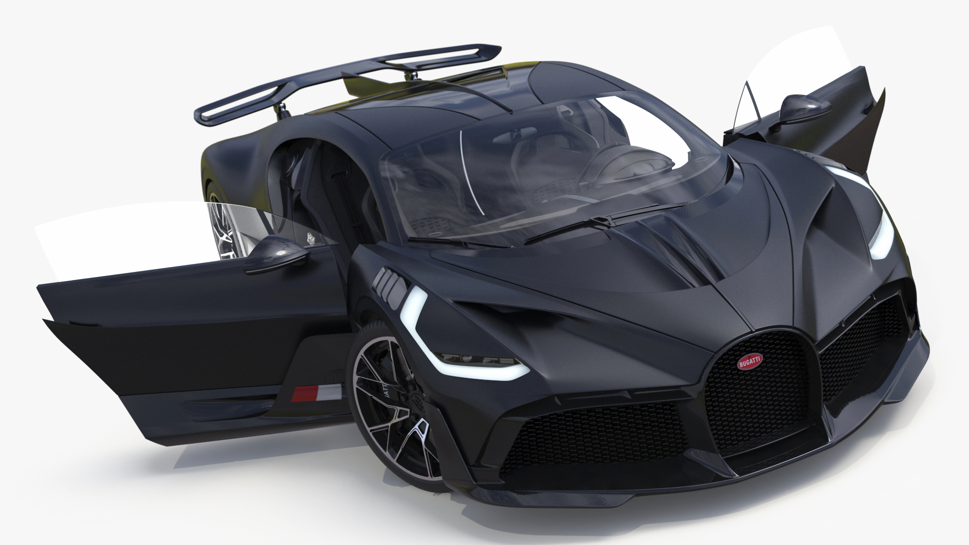 3D model Bugatti Divo Black Rigged