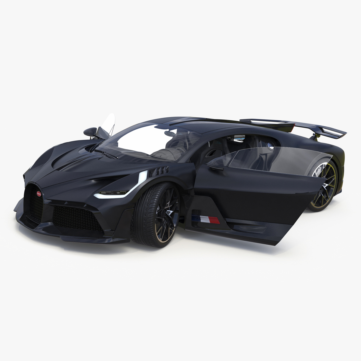3D model Bugatti Divo Black Rigged