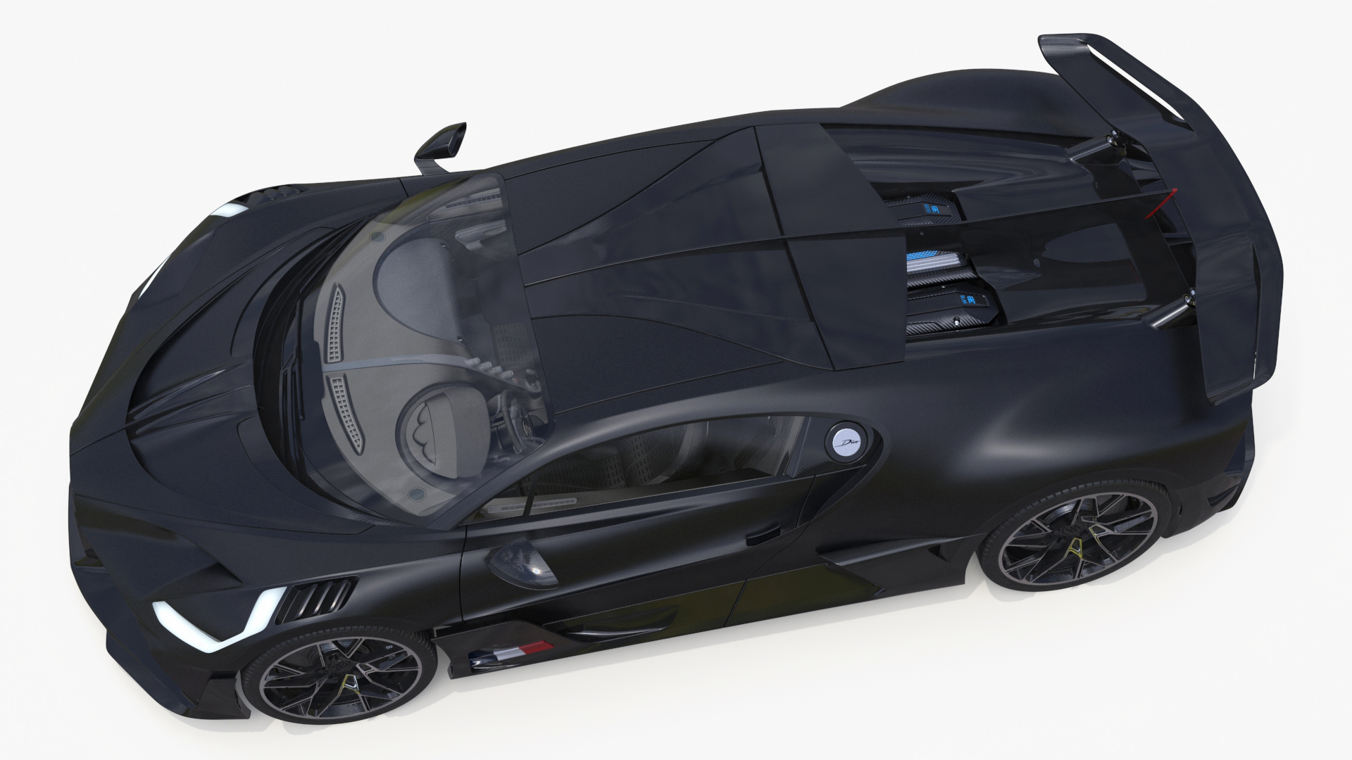3D model Bugatti Divo Black Rigged