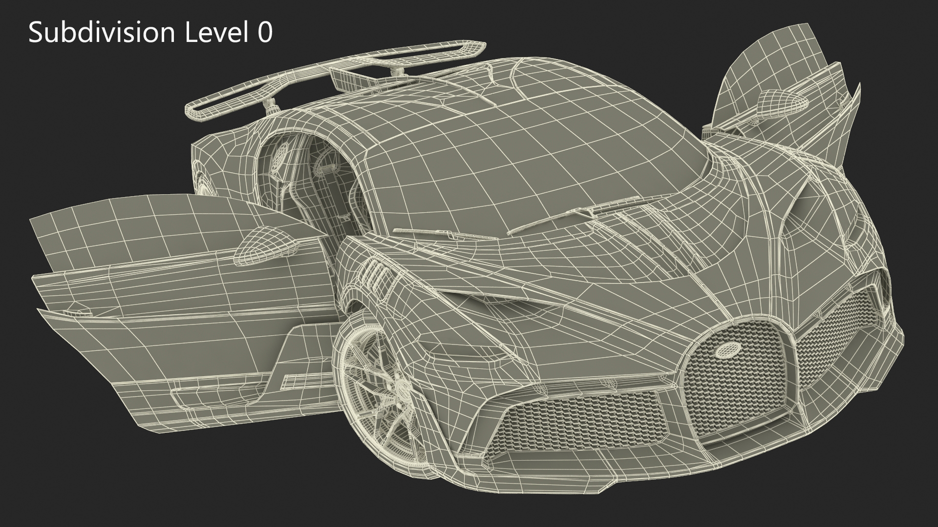 3D model Bugatti Divo Black Rigged