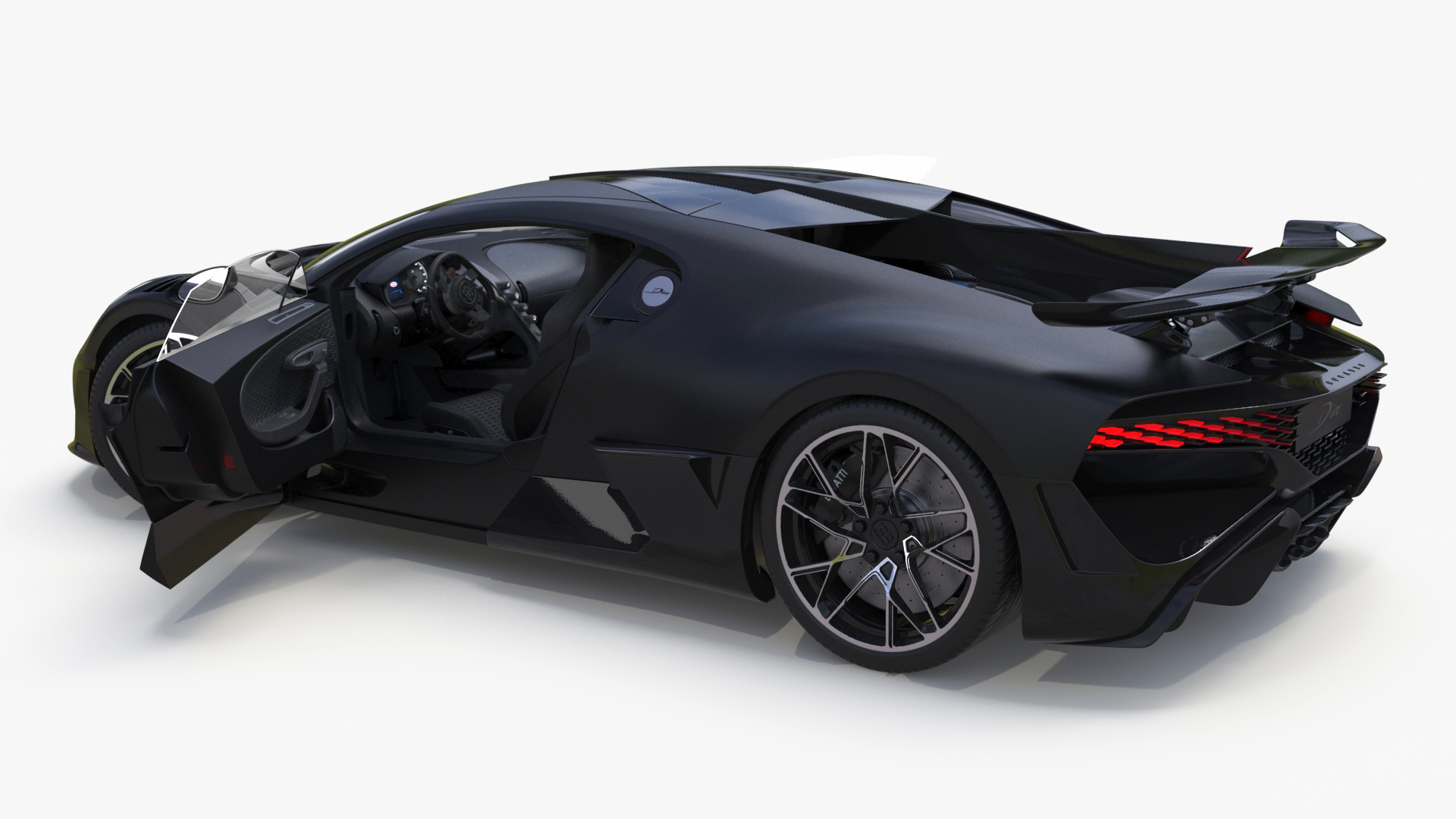 3D model Bugatti Divo Black Rigged