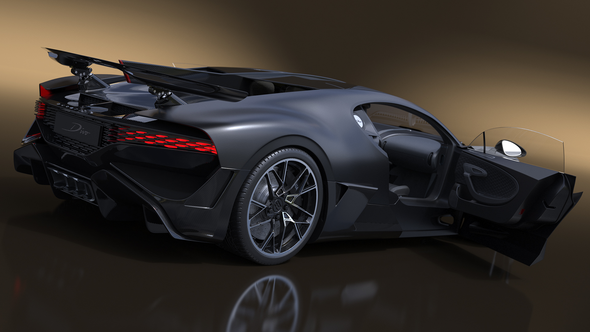 3D model Bugatti Divo Black Rigged