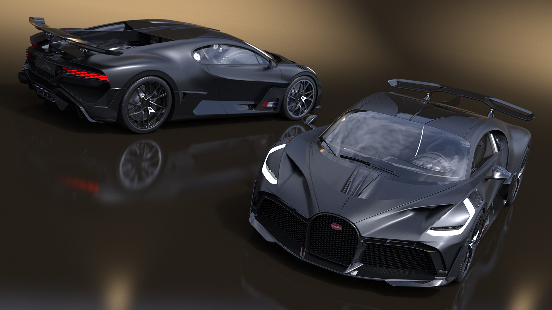 3D model Bugatti Divo Black Rigged