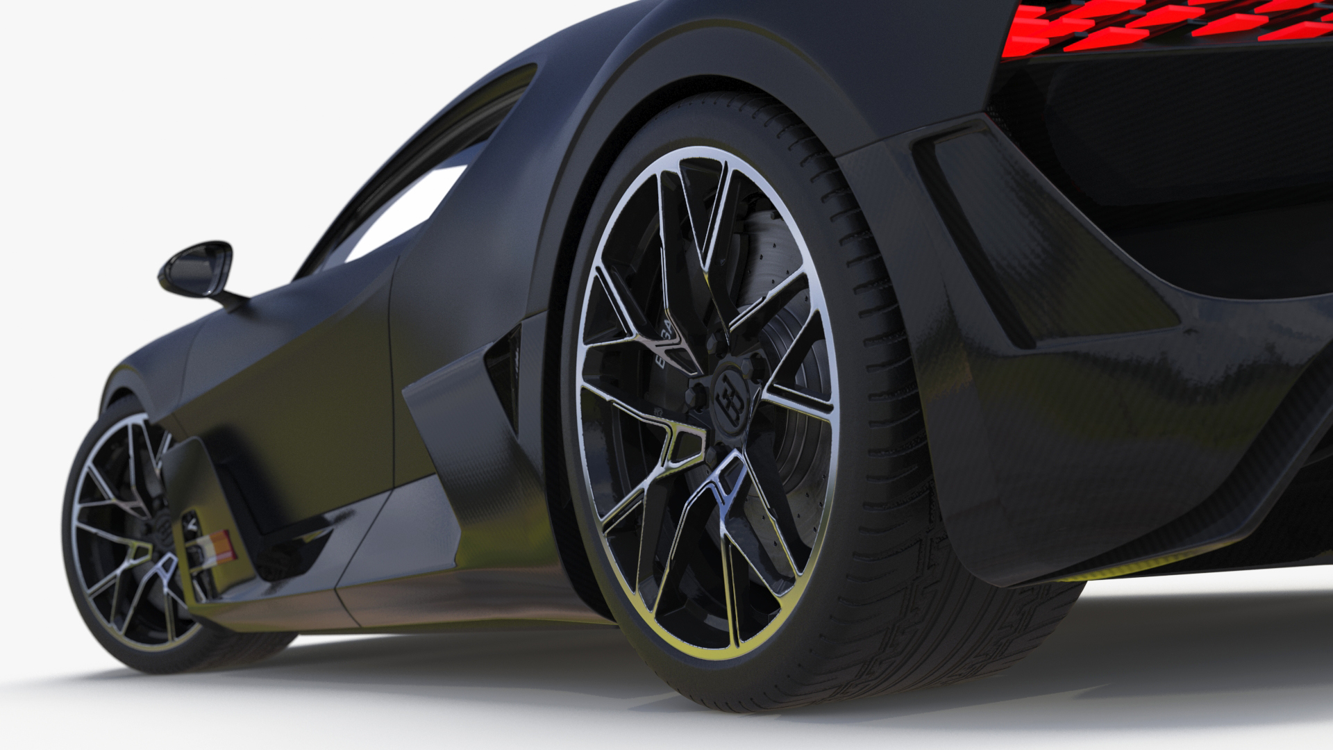3D model Bugatti Divo Black Rigged