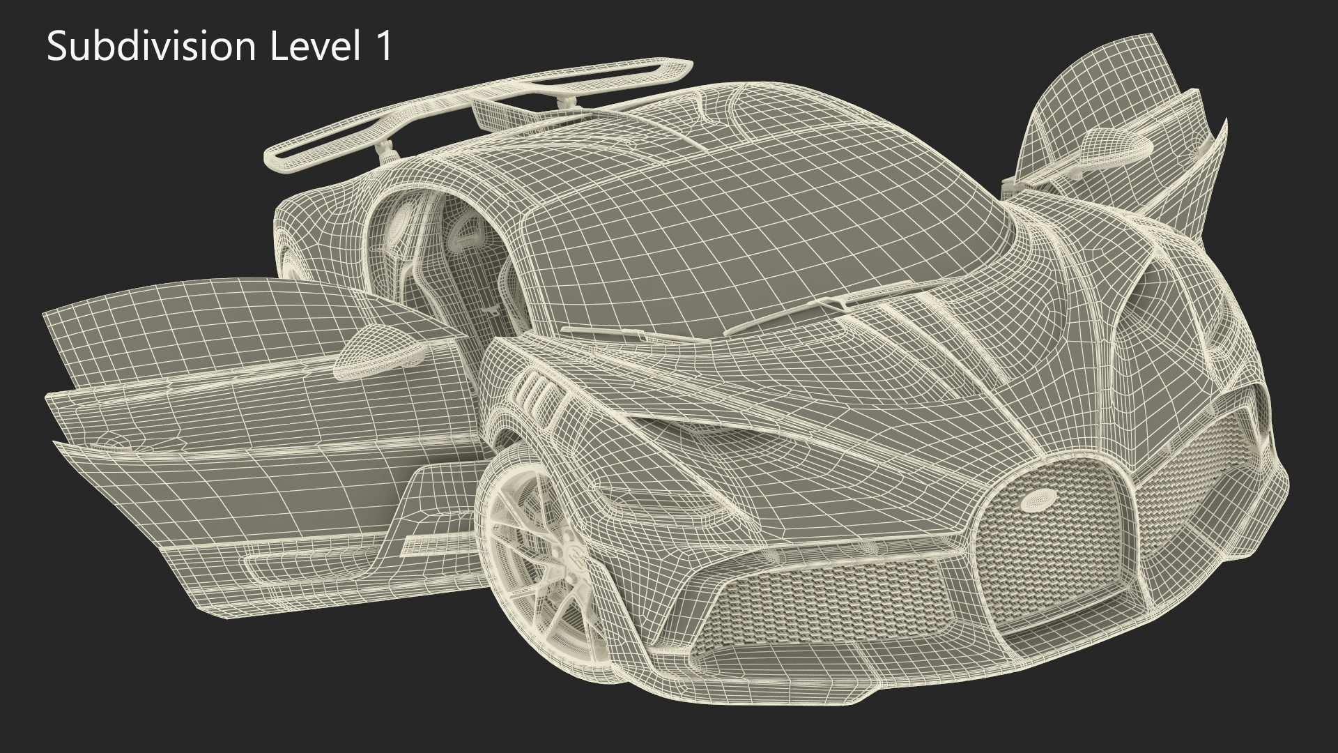 3D model Bugatti Divo Black Rigged