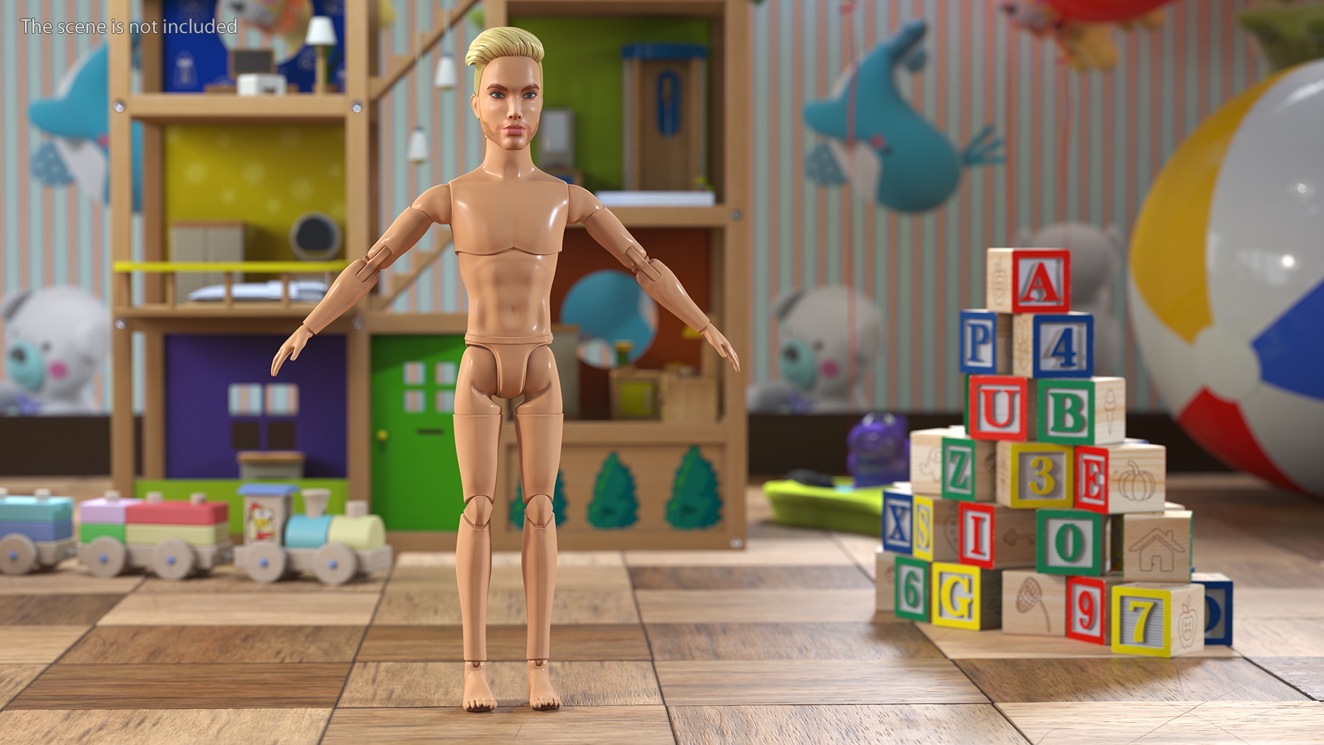 Barbie Ken GTD90 T-pose Fur 3D