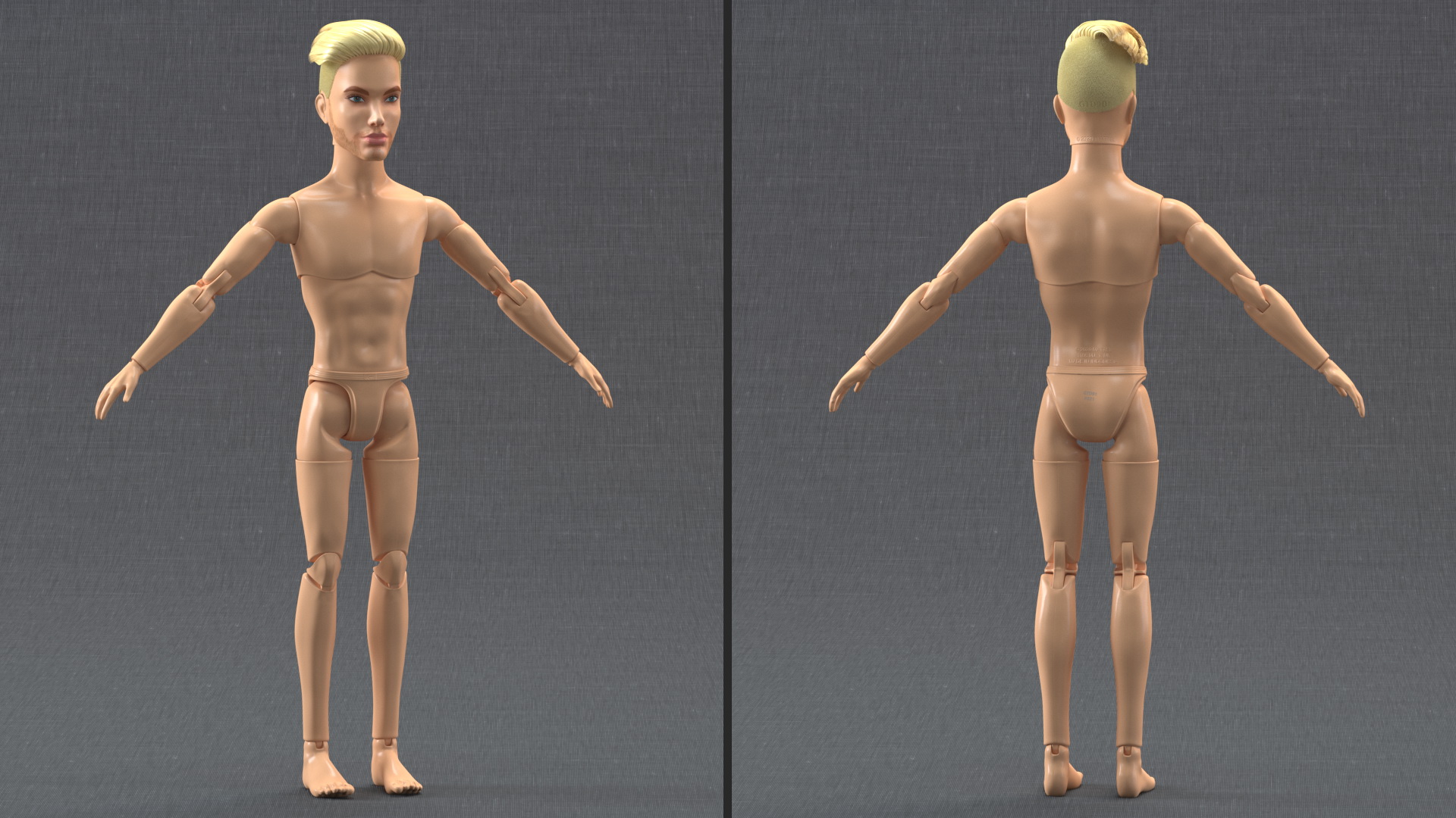 Barbie Ken GTD90 T-pose Fur 3D