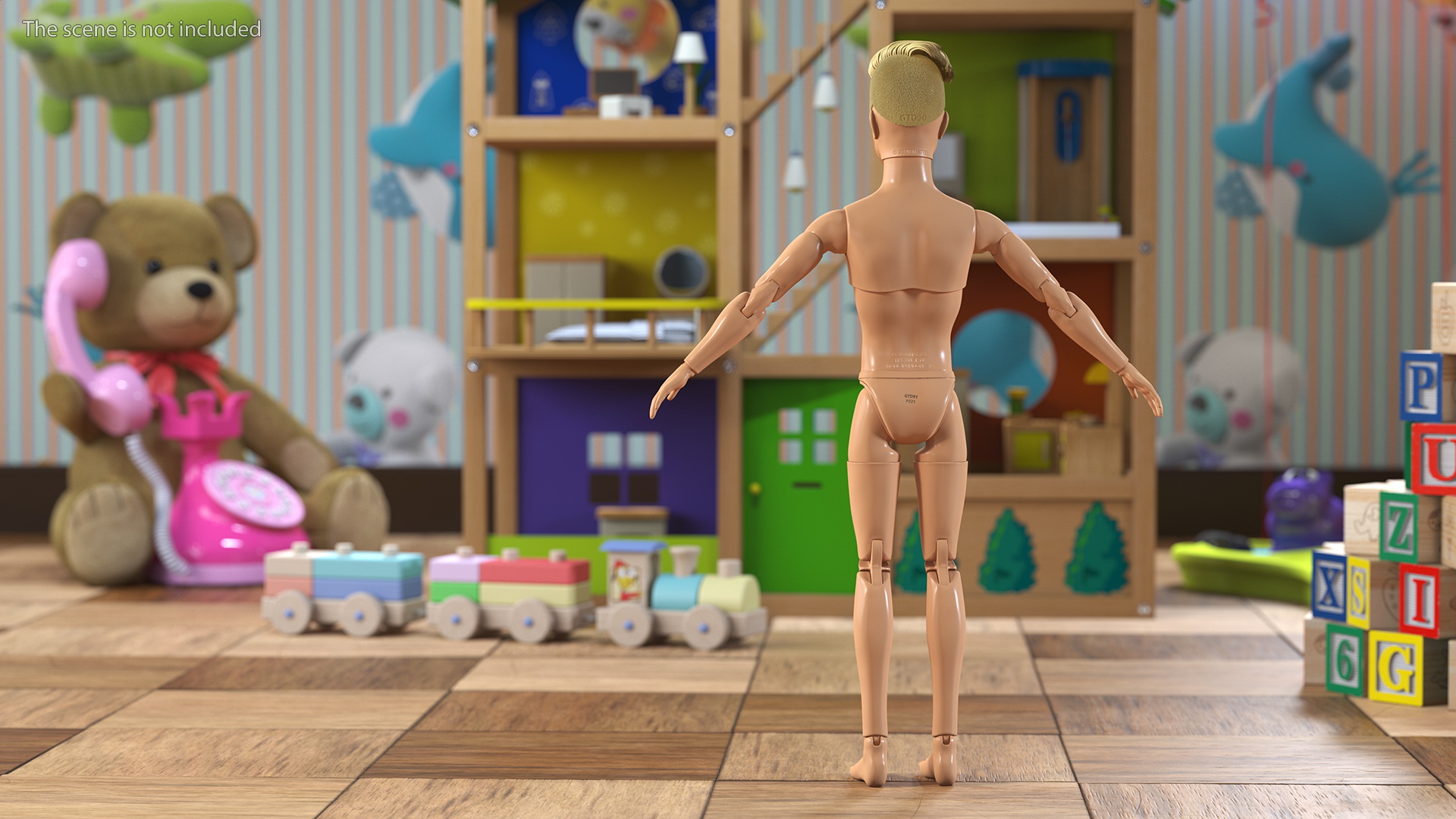 Barbie Ken GTD90 T-pose Fur 3D