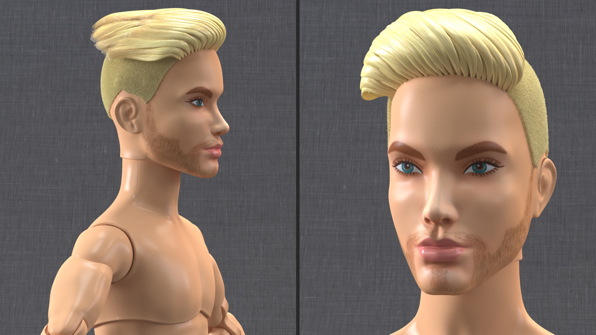 Barbie Ken GTD90 T-pose Fur 3D