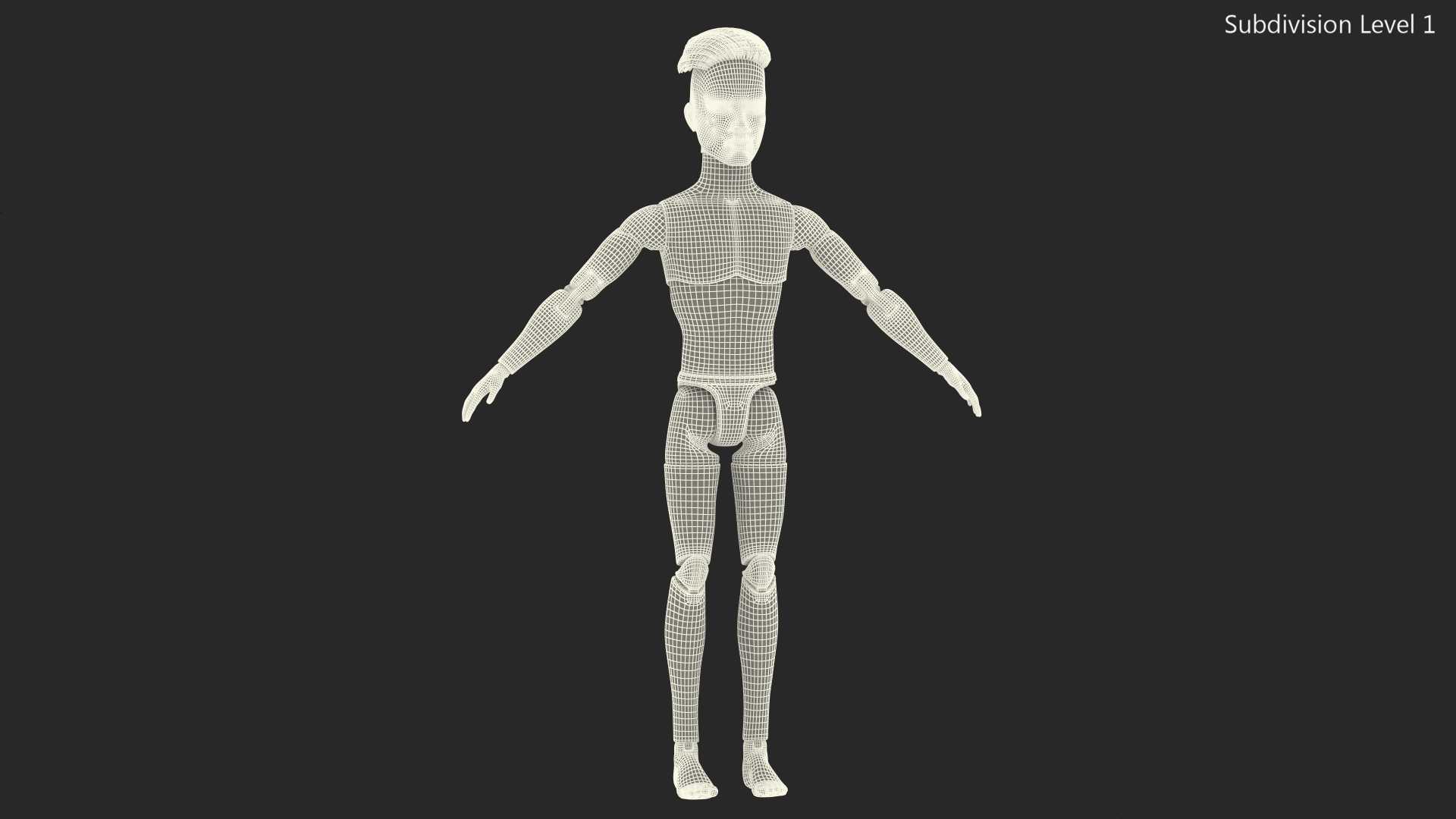 Barbie Ken GTD90 T-pose Fur 3D