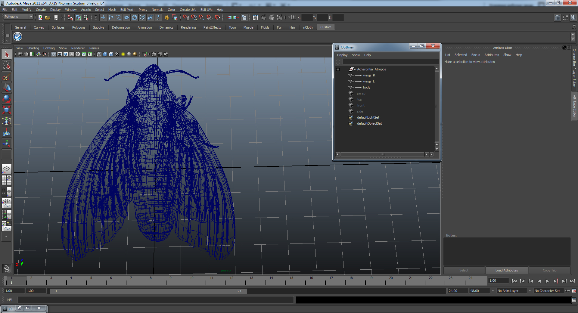 3D Acherontia Atropos model