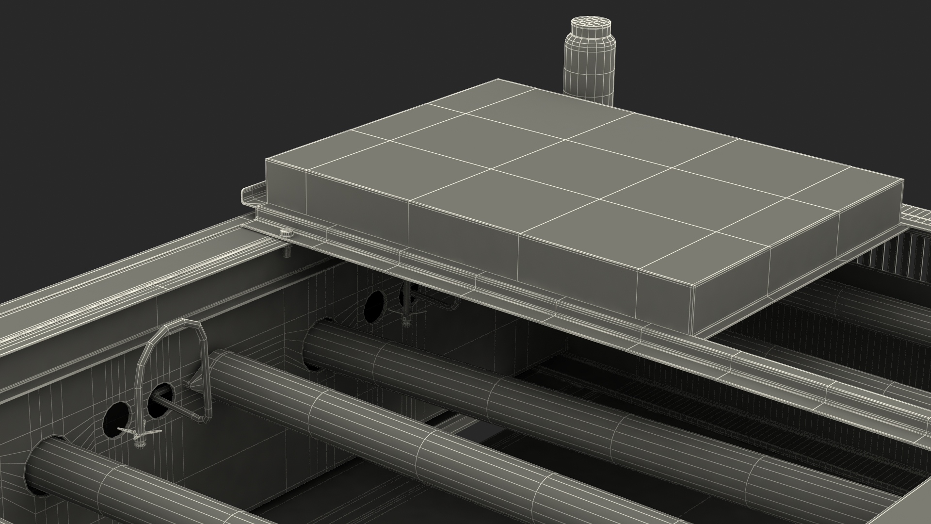 Large Flat Top Gas Countertop Griddle with Meat 3D