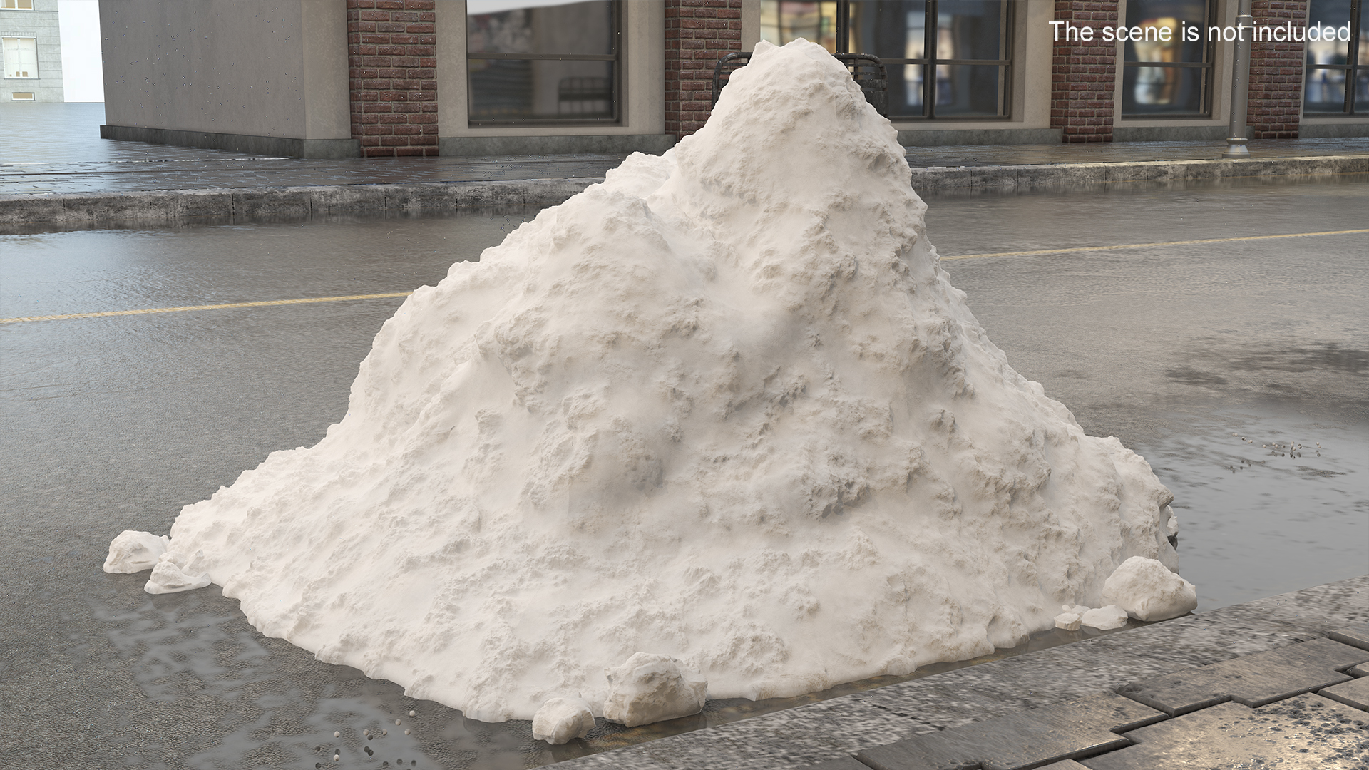 3D Snow Pile Set model