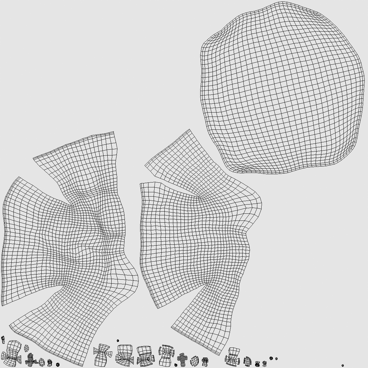 3D Snow Pile Set model