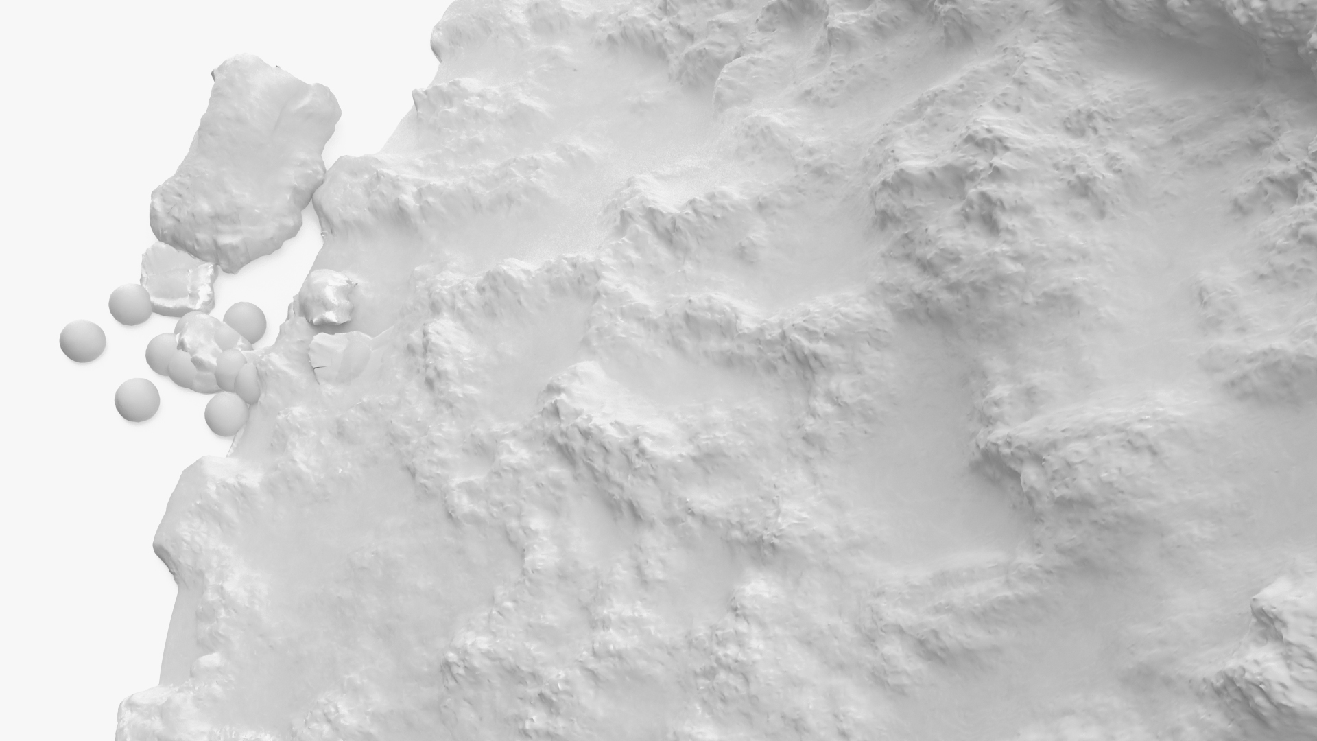 3D Snow Pile Set model