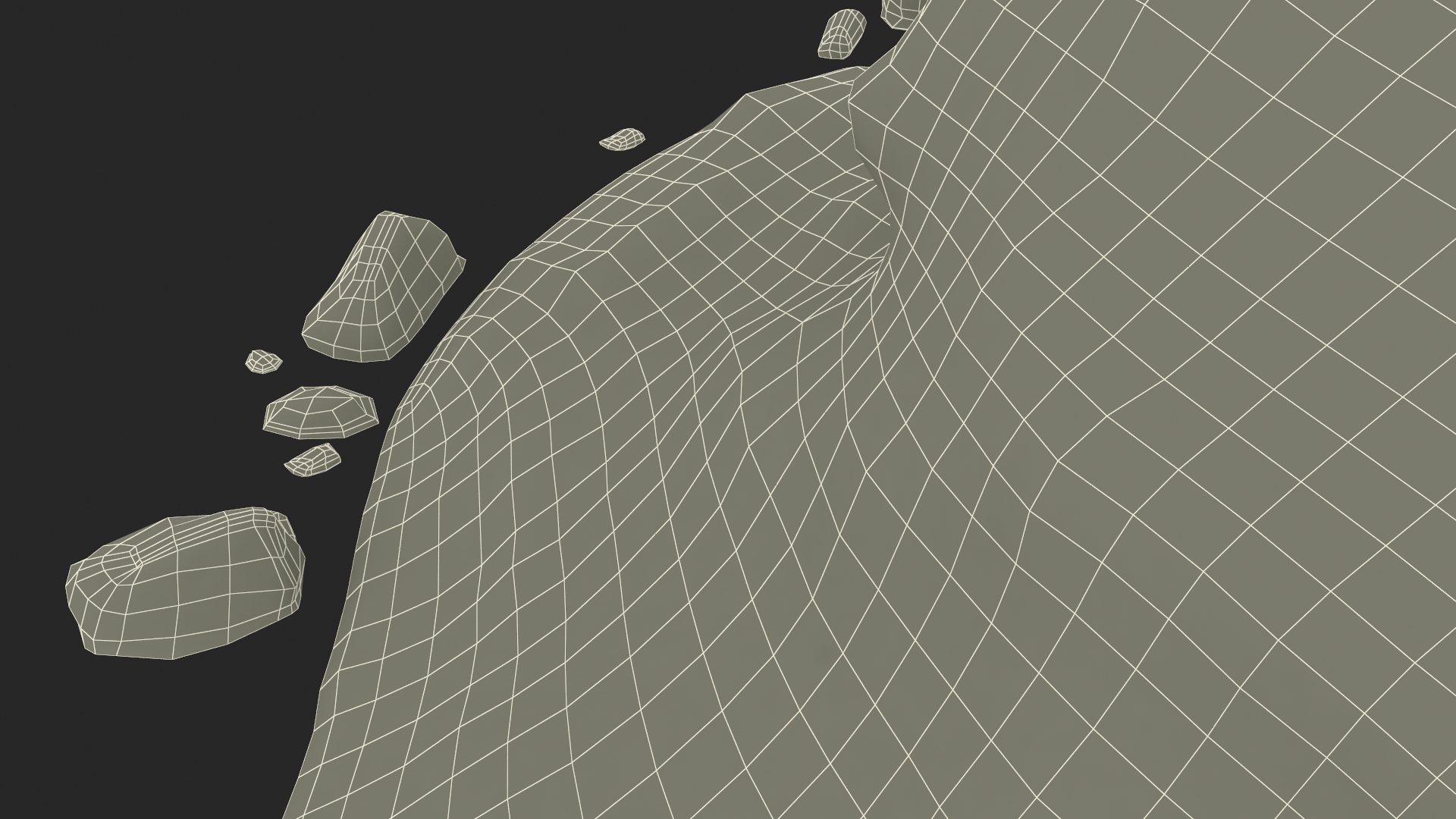 3D Snow Pile Set model