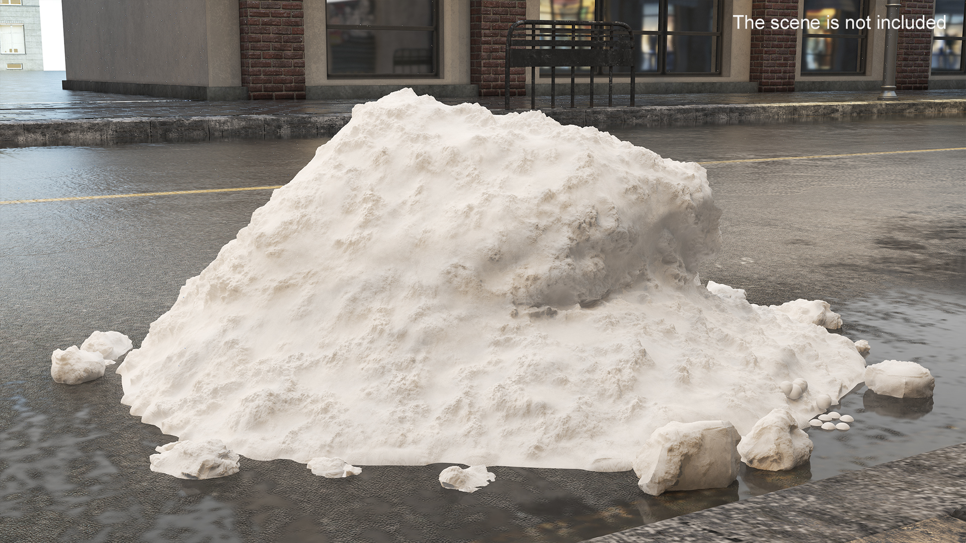 3D Snow Pile Set model