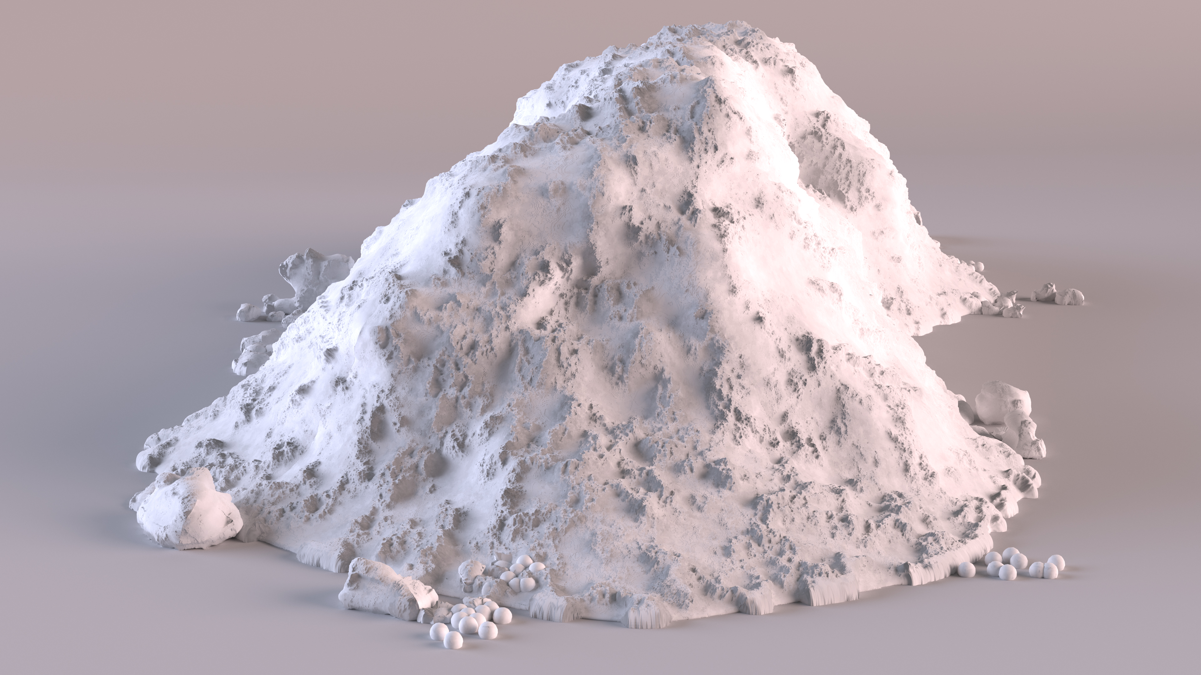3D Snow Pile Set model