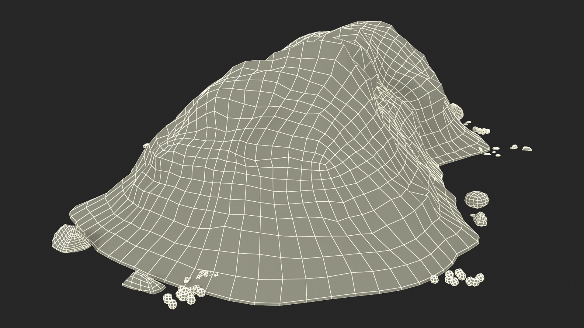 3D Snow Pile Set model