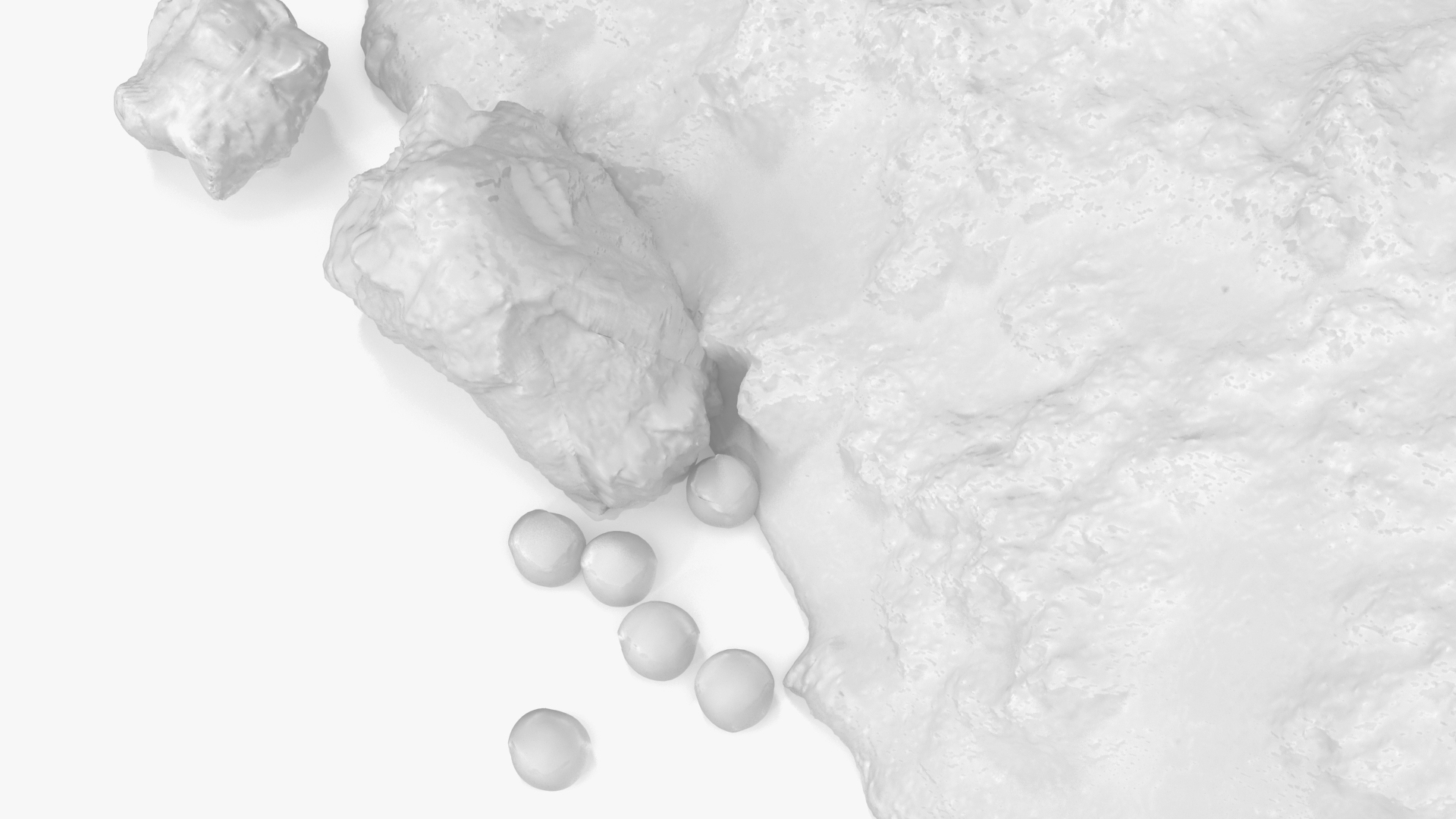 3D Snow Pile Set model