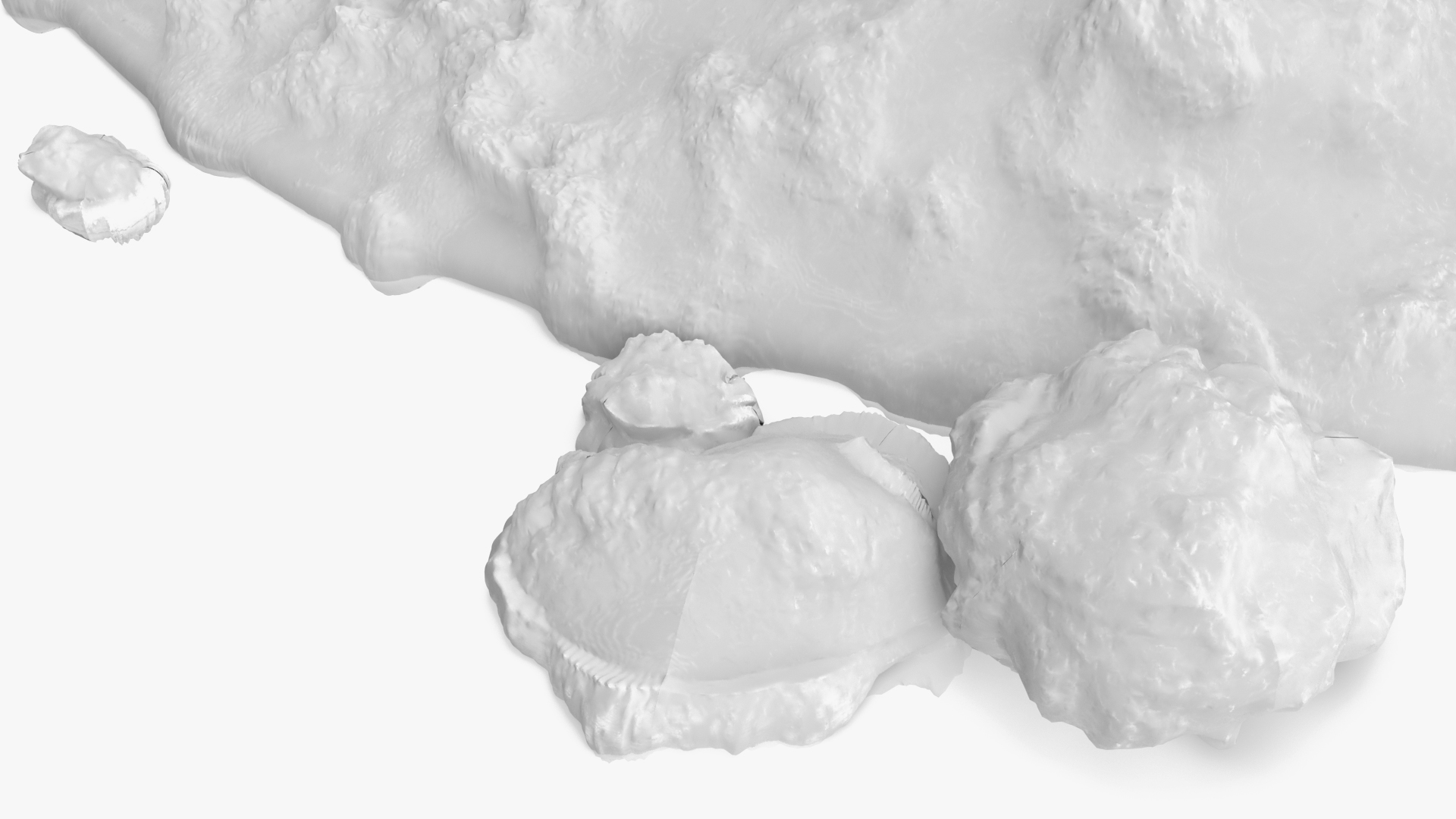 3D Snow Pile Set model